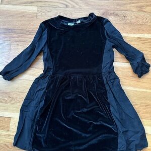 GAP Elegant Black Velvet Kids Dress